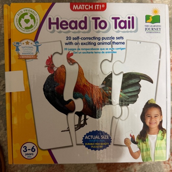 The Learning Journey Other - The Learning Journey Match It Head to Tail Puzzle 20 Pieces Ages 3–6